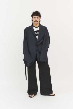 twisted jacket blazer jacket oversize asymmetric unlined