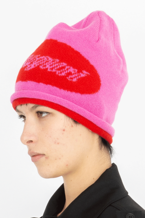 auguri beanie hat magenta