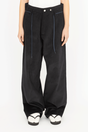 baggy tailored trousers navy blue