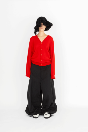KNITTED DOUBLE CARDIGAN