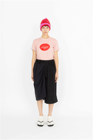 half wide shorts black
