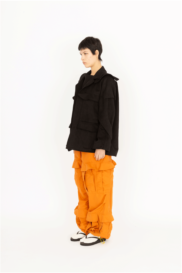 wave pocket jacket black