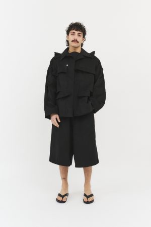 wave pocket jacket black