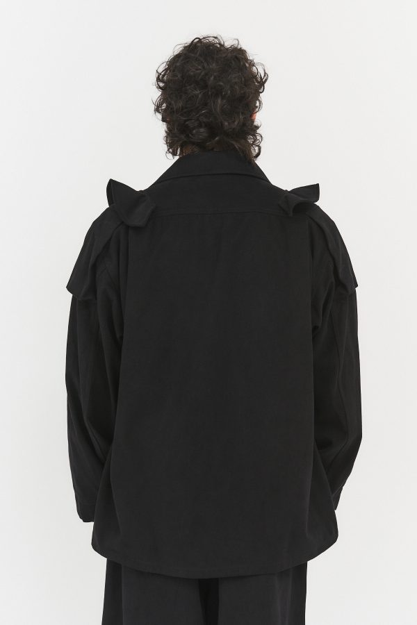 wave pocket jacket black