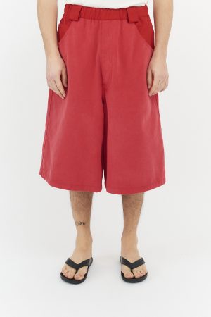 hip hop baggy shorts faded red