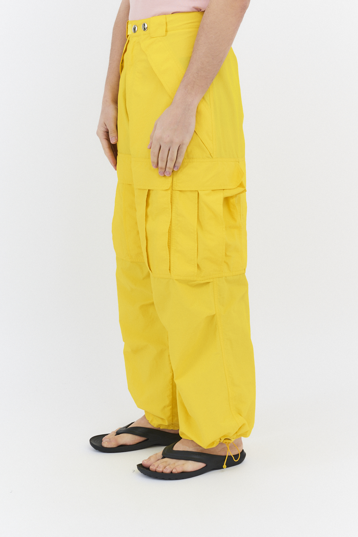 8 pockets cargo pants yellow