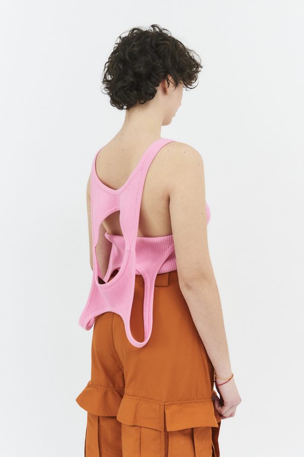 KNITTED ELONGATED VEST - Image 7