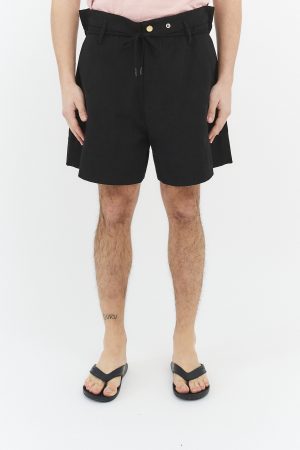 baggy tailored shorts black