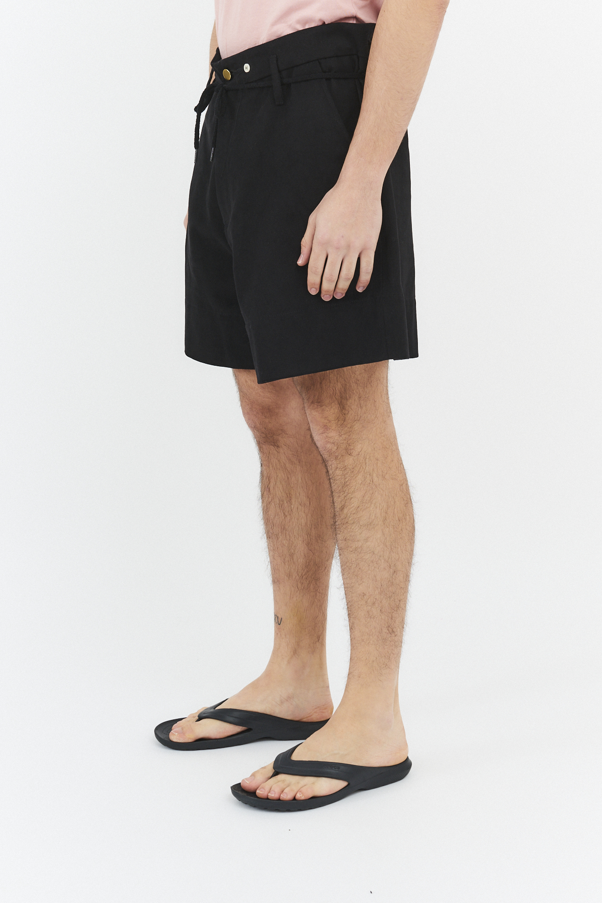 baggy tailored shorts black