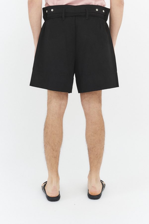 baggy tailored shorts black