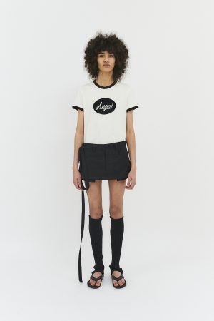apron unisex mini skirt black
