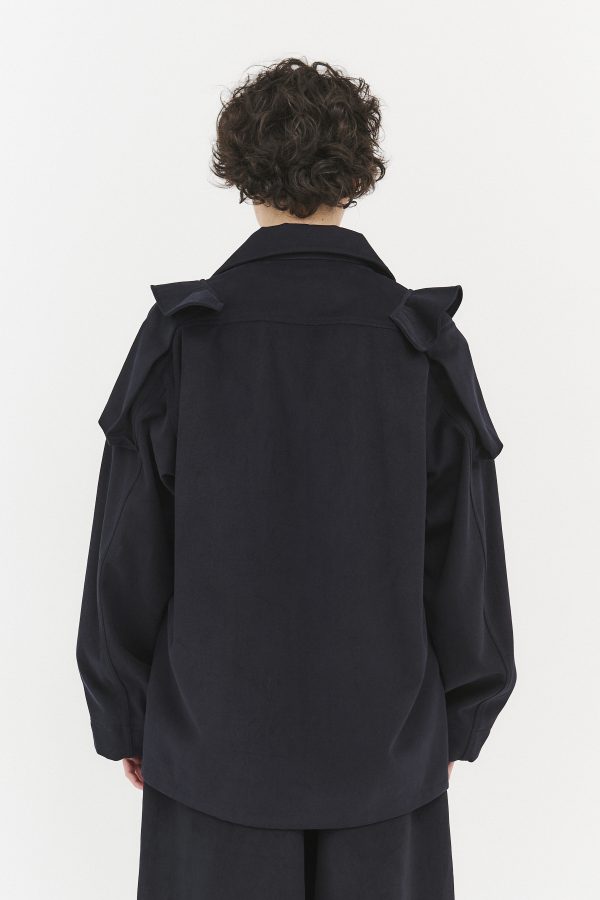 wave pocket jacket navy